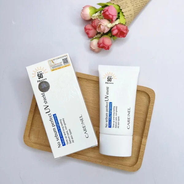 Kem Chống Nắng Care:Nel No Sebum Perfect UV Shield Trắng Sáng Da SPF50+/PA++++ 50ml - Hình ảnh 3