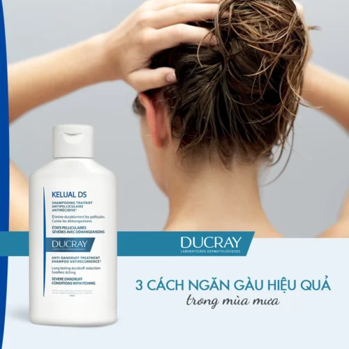 Ducray - Dầu Gội Làm Sạch Gàu, Dịu Ngứa Và Đỏ Da Ducray Kelual DS Shampoo 100ml