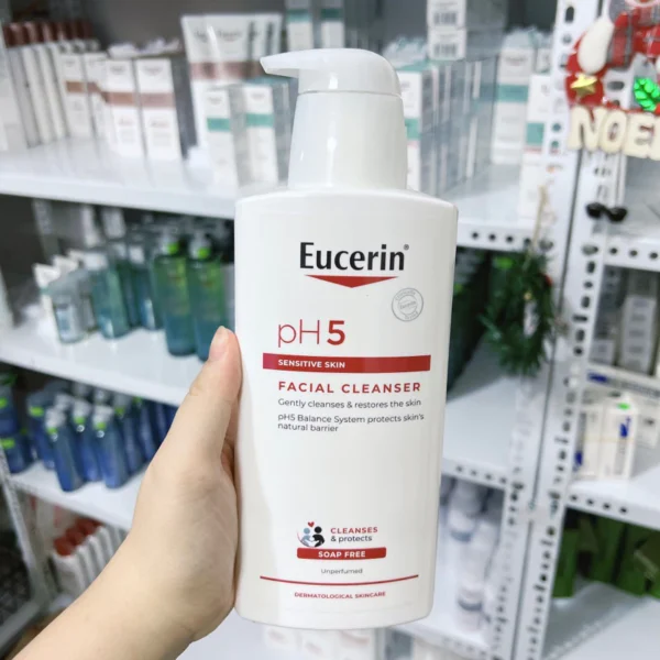 Sữa Rửa Mặt Eucerin PH5 Facial Cleanser Da Nhạy Cảm (400ml) - Hình ảnh 7