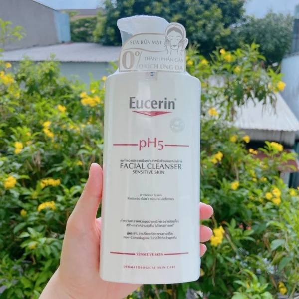 Sữa Rửa Mặt Eucerin PH5 Facial Cleanser Da Nhạy Cảm (400ml) - Hình ảnh 2