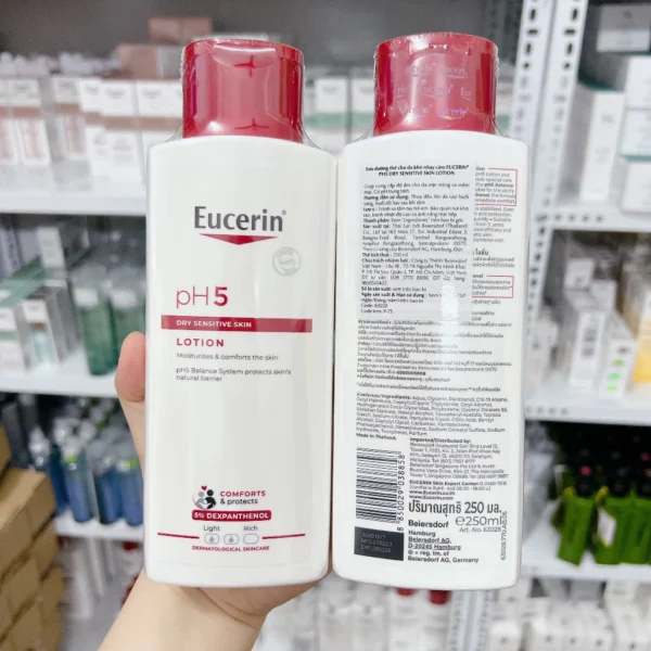 Eucerin Sữa Dưỡng Thể pH5 Lotion Dành Cho Da Nhạy Cảm 250ml (Date 2027) - Hình ảnh 5