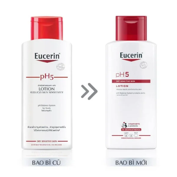 Eucerin Sữa Dưỡng Thể pH5 Lotion Dành Cho Da Nhạy Cảm 250ml (Date 2027)