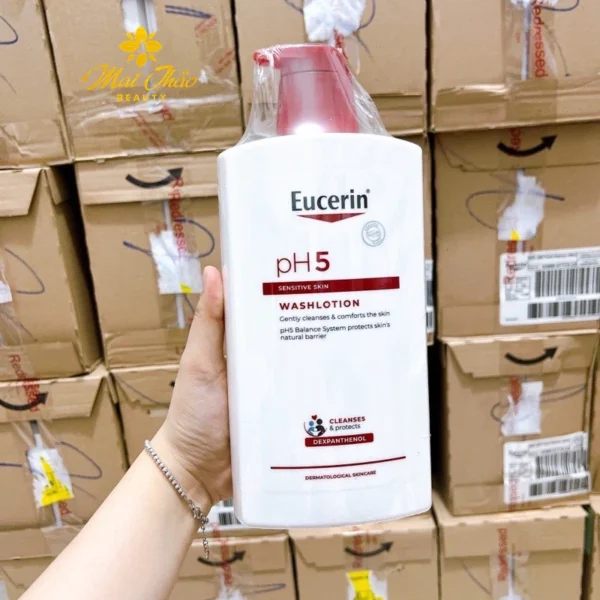 Eucerin Sữa Tắm Dạng Gel pH5, Cho Da Nhạy Cảm (Có Mùi) Eucerin pH5 Washlotion 1000ml - Hình ảnh 4