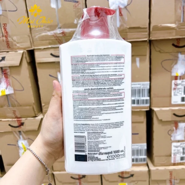 Eucerin Sữa Tắm Dạng Gel pH5, Cho Da Nhạy Cảm (Có Mùi) Eucerin pH5 Washlotion 1000ml - Hình ảnh 3