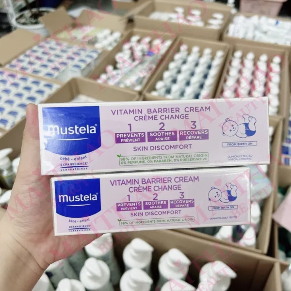 Mustela Kem Dưỡng Da Cho Vùng Hăm Tả Mustela Vitamin Barrier Cream 100ml - Hình ảnh 4