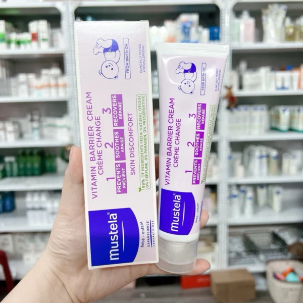 Mustela Kem Dưỡng Da Cho Vùng Hăm Tả Mustela Vitamin Barrier Cream 100ml - Hình ảnh 3