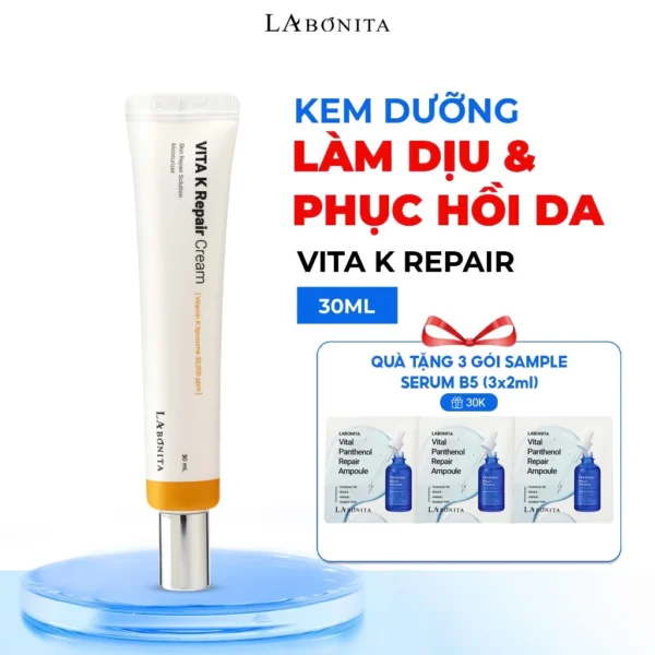 LaBonita Kem Dưỡng Ẩm Phục Hồi Da Vita K Repair Cream 30ml - Hình ảnh 6