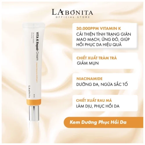 LaBonita Kem Dưỡng Ẩm Phục Hồi Da Vita K Repair Cream 30ml