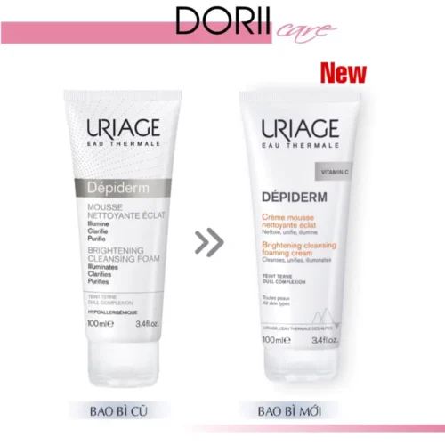 URIAGE SỮA RỬA MẶT SÁNG DA DEPIDERM MOUSSE NETTOYANTE ÉCLAIRCISSANTE 100ML