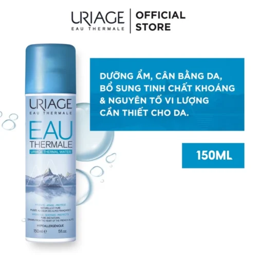URIAGE THERMAL WATER 150ML Xịt khoáng dưỡng ẩm, cân bằng da