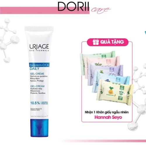 URIAGE Kem làm dịu và phục hồi da hằng ngày BARIÉDERM-CICA DAILY GEL-CREAM 40ml tặng khăn ướt