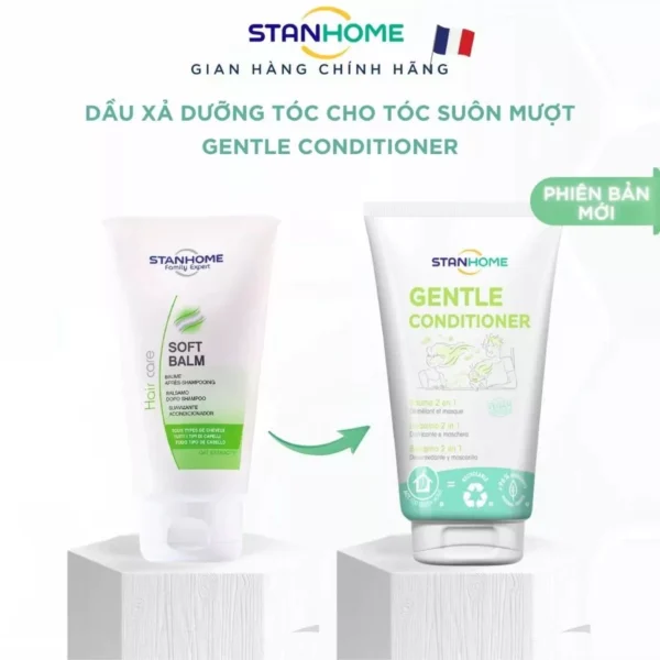 Dầu xả dưỡng tóc tinh chất cám gạo không silicone cho tóc suôn mượt Stanhome Gentle Conditioner 150ml