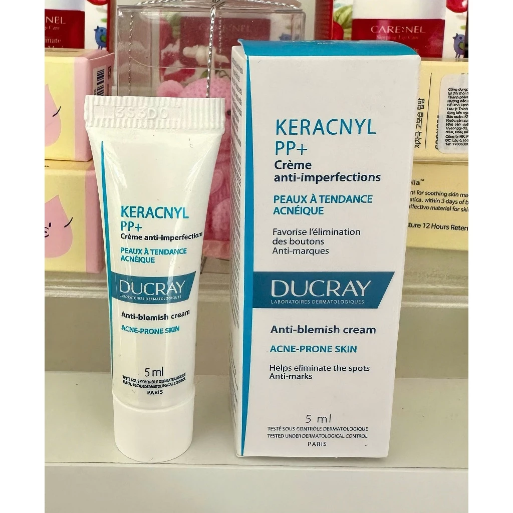 Ducray Keracnyl PP+ Anti-Blemish Soothing Cream Kem dưỡng cân bằng dầu giảm mụn 5ml
