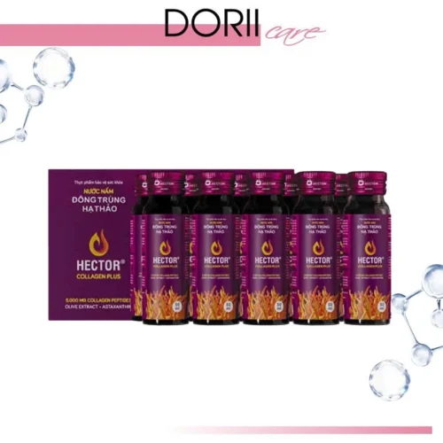 HECTOR Collagen Plus - Nước Nấm Đông Trùng Hạ Thảo Ngăn Ngừa Lão Hoá, Nám Da và Tăng Độ Đàn Hồi Da (Màu Tím)