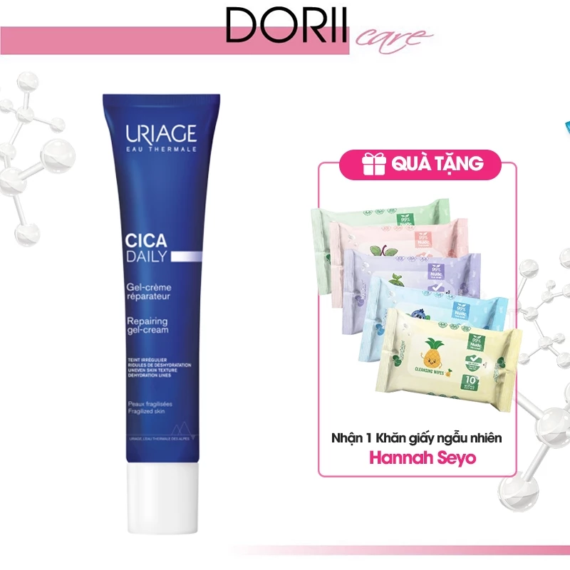 URIAGE Kem làm dịu và phục hồi da hằng ngày BARIÉDERM-CICA DAILY GEL-CREAM 40ml tặng khăn ướt