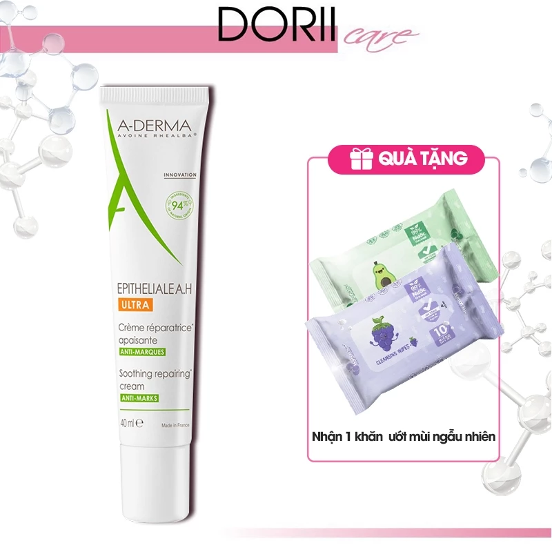 A-Derma Kem Phục Hồi Và Tái Tạo Da Sau Laser Epitheliale A.H Duo Ultra Repairing 40ml tặng khăn giấy - Hình ảnh 2