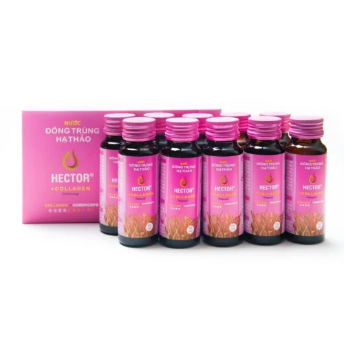 HECTOR Collagen - Nước Đông Trùng Hạ Thảo Bổ Sung Collagen Làm Đẹp Da ( Màu hồng)