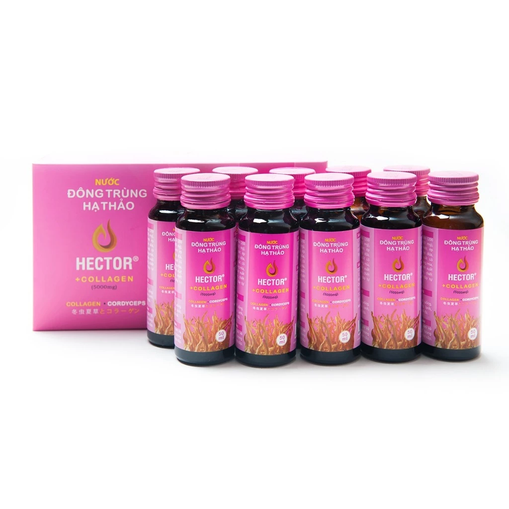 HECTOR Collagen - Nước Đông Trùng Hạ Thảo Bổ Sung Collagen Làm Đẹp Da ( Màu hồng) - Hình ảnh 2