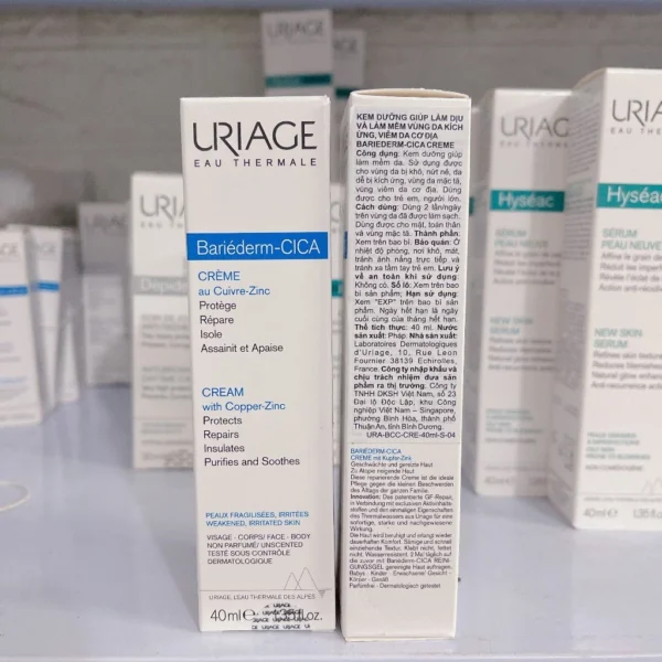 Uriage Bariederm Cica-Creme - Kem dưỡng cho da kích ứng 40ml (date 2026) - Hình ảnh 4