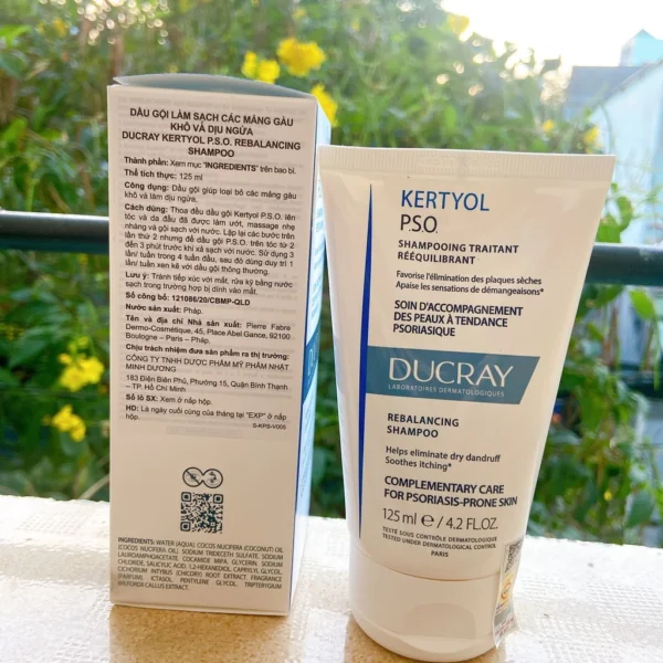 [Chính Hãng] Ducray Kertyol P.S.O Shampoo (125ml) Dầu Gội Ngăn Ngừa Gàu Mảng, Vảy Nến tặng khăn giấy - Hình ảnh 3