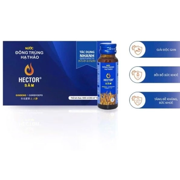 HECTOR Sâm - Nước Đông Trùng Hạ Thảo Giúp Tăng Sức Đề Kháng ( Xanh dương) - Hình ảnh 3