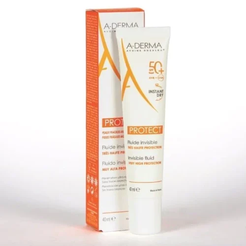 Kem chống nắng A-DERMA chuyên biệt dành cho da mỏng manh PROTECT INVISIBLE FLUID SPF50+ 40ML