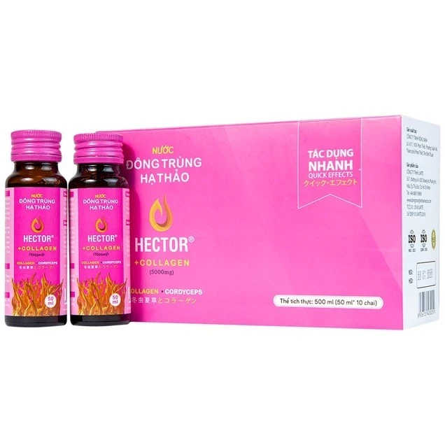 HECTOR Collagen - Nước Đông Trùng Hạ Thảo Bổ Sung Collagen Làm Đẹp Da ( Màu hồng) - Hình ảnh 4