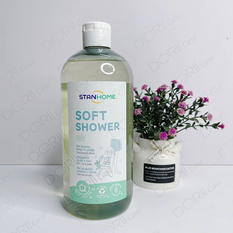 Stanhome Soft Shower Sữa tắm, rửa mặt không xà phòng dành cho da nhạy cảm 740ml tặng khăn ướt - Hình ảnh 5