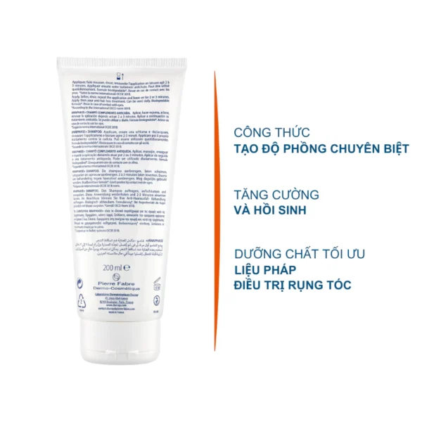 Dầu gội bổ sung dưỡng chất ngăn rụng tóc Ducray Anaphase+ Shampoo 200ml tặng khăn giấy - Hình ảnh 5