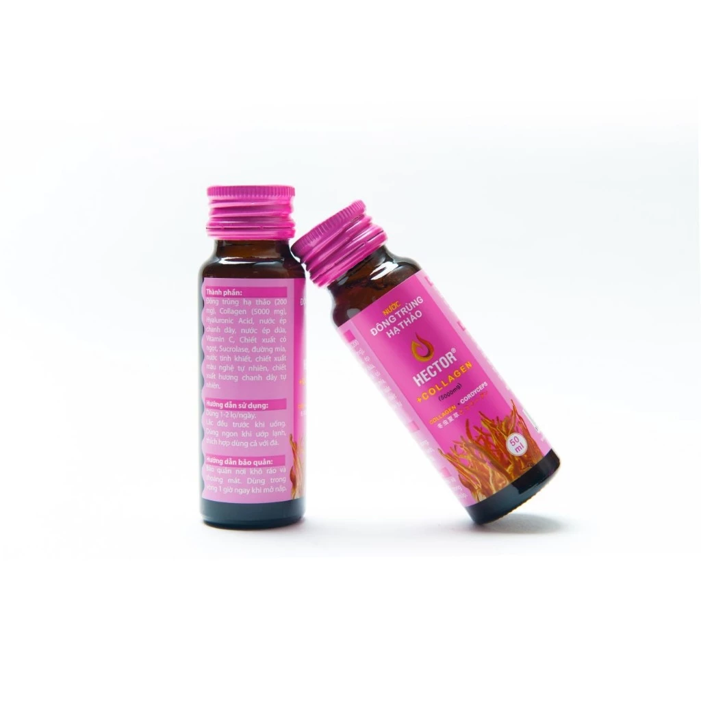 HECTOR Collagen - Nước Đông Trùng Hạ Thảo Bổ Sung Collagen Làm Đẹp Da ( Màu hồng) - Hình ảnh 5