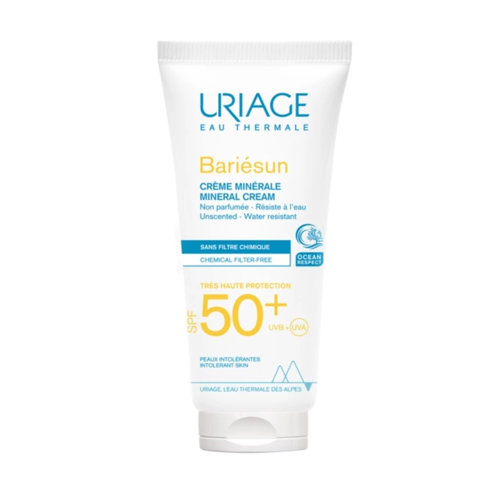 (Date 2/2026) Uriage Kem Chống Nắng Vật Lý Cho Da Nhạy Cảm Bariésun Spf50+ Crème Minérale 100ml - Hình ảnh 5