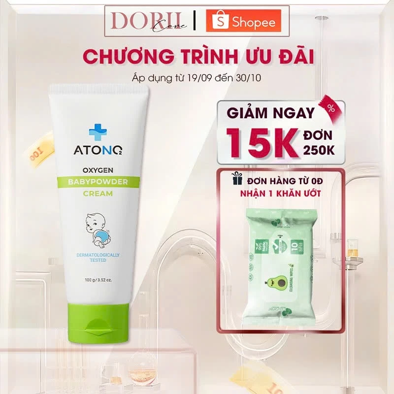 Kem hăm, kem bôi vùng kín ATONO2 giảm thiểu mùi hôi bé, kem hăm tã thành phần 100% chiết xuất từ tự nhiên 100ML