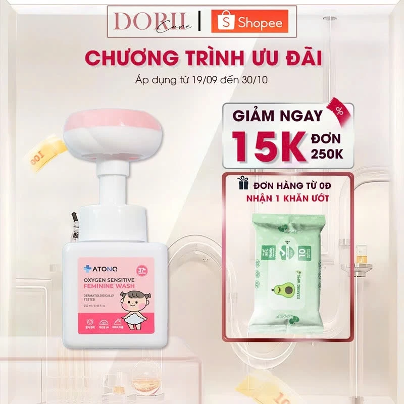 ATONO2 Dung Dịch Vệ Sinh Vùng Kín Cho Bé GOODKIDS Dạng Bọt, Khử Mùi, An Toàn, Dịu Nhẹ (Bé Từ 37 tháng) 250ml