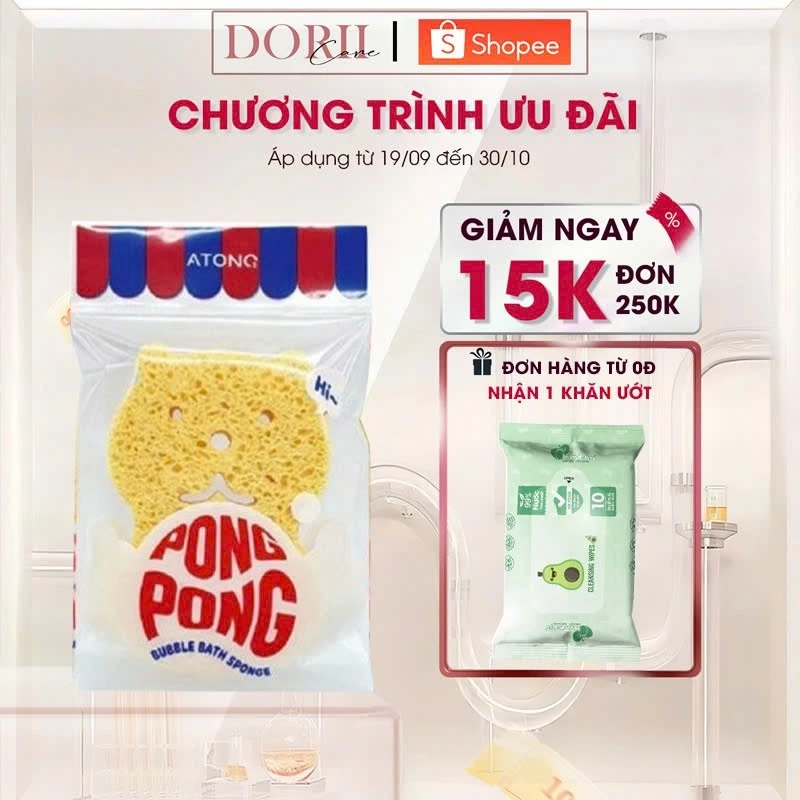 Bọt tắm chiết xuất rau củ nguyên chất Atono2 cho bé tặng khăn ướt