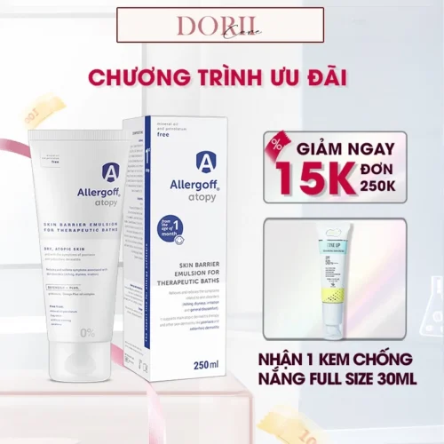Sữa Tắm Chuyên Biệt Làm Dịu Da, Dưỡng Ẩm Allergoff Atopy 250ml tặng kcn EVOR