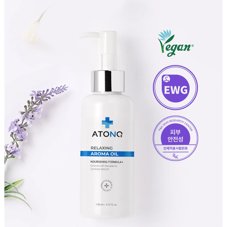 Dầu massage thuần chay cho bé Atono2 Relaxing Aroma oil giúp tăng cường độ ẩm, dưỡng da sáng, mềm mại 150ml+ khăn ướt - Ảnh 4
