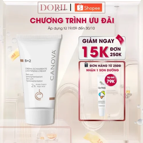 CANOVA Kem làm mờ nám sáng da ngày và đêm Canova 8+2 Lightening Cream 50ml + KCN Evor