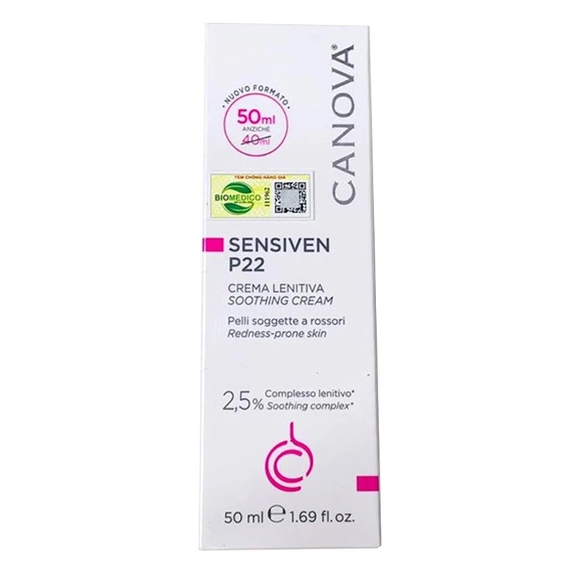 Canova Kem làm dịu da dưỡng ẩm dành cho da nhạy cảm Sensiven P22 Soothing Cream 50ml + KCN Evor - Ảnh 2