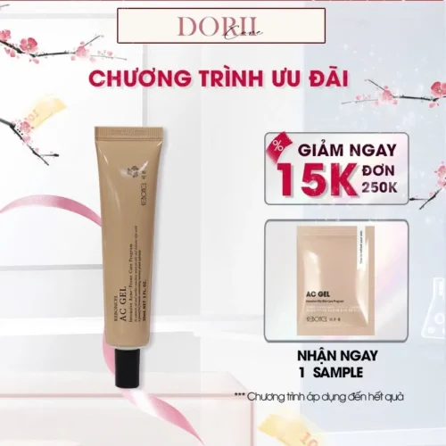 Gel làm giảm mụn, dịu da Reboncel AC Gel 15ml tặng kcn EVOR + Minisize