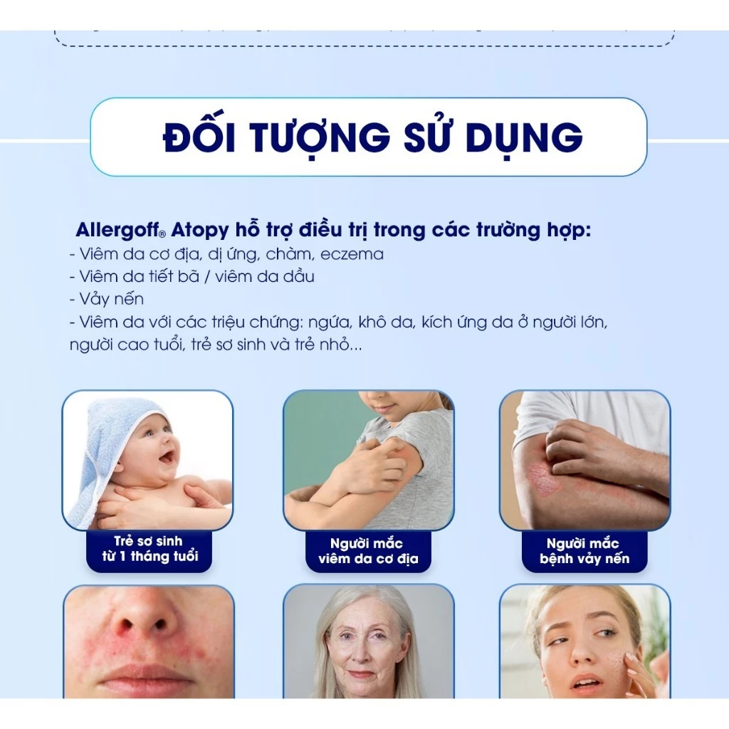 Sữa Tắm Chuyên Biệt Làm Dịu Da, Dưỡng Ẩm Allergoff Atopy 250ml tặng kcn EVOR - Ảnh 2